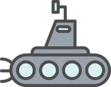 Submarine Vector Icon Design