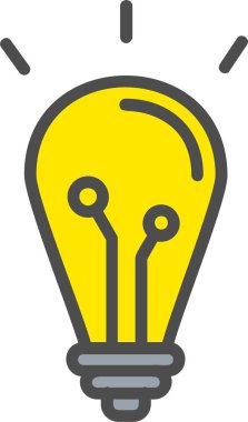 Led Bulb Vector Icon Design