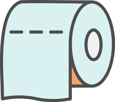 Toilet Paper Vector Icon Design