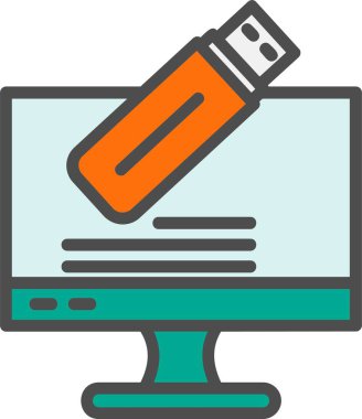Pen Drive Vector Icon Design