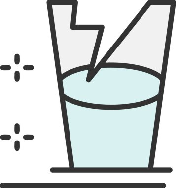 Kırık Cam Vektör Simgesi Tasarımı