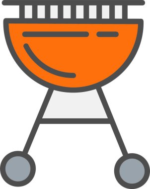 BBQ Grill Vector Icon Design