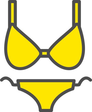 Bikini Vektör Simgesi Tasarımı
