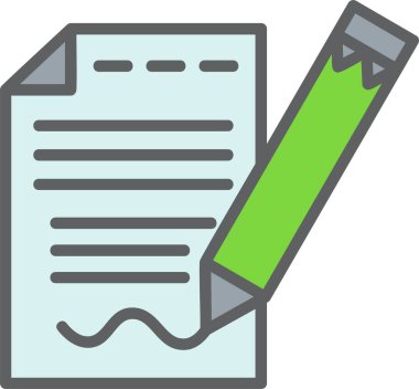 İmza Sözleşmesi Vektör Simgesi Tasarımı