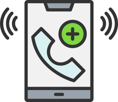 Acil Arama Vektörü Simgesi Tasarımı