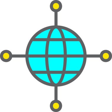 Genel Altyapı Vektör Simgesi Tasarımı