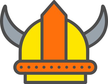 Viking Helmet Vector Icon Design