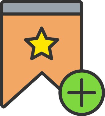 Kitap İşareti Vektör Simgesi Tasarımı Ekle