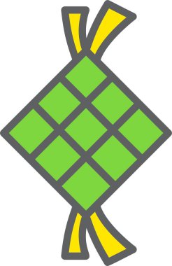 Ketupat Vektör Simgesi Tasarımı