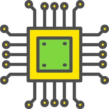 Microchip Vector Icon Design
