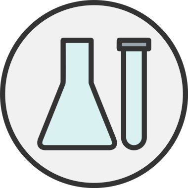 Kimyasal Ampuller Vektör Simgesi Tasarımı