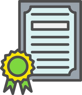 Certificate Vector Icon Design