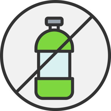 Su Şişesi Vektör Simgesi Tasarımı Yok