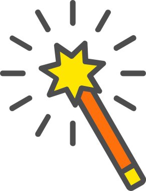 Magic Wand Vector Icon Design