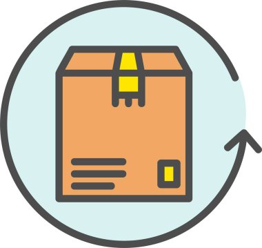 Return Box Vector Icon Design