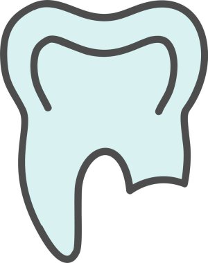 Kırık Diş Vektörü Simgesi Tasarımı