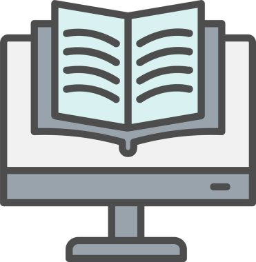 Çevrimiçi Eğitim Vektörü Simgesi Tasarımı