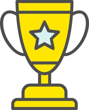 Trophy Vektör Simgesi Tasarımı