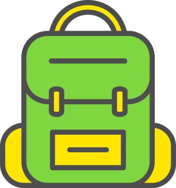 Backpack Vector Icon Design