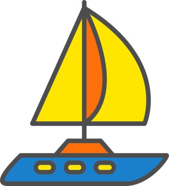 Yacht Vector Icon Design