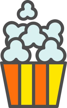Popcorn Vector Icon Design