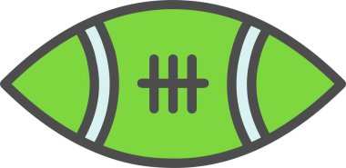 Amerikan Futbol Vektörü Simgesi Tasarımı
