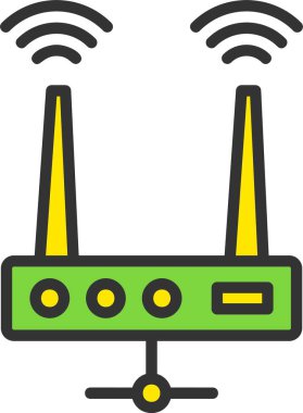 Yönlendirici Aygıt Vektör Simgesi Tasarımı