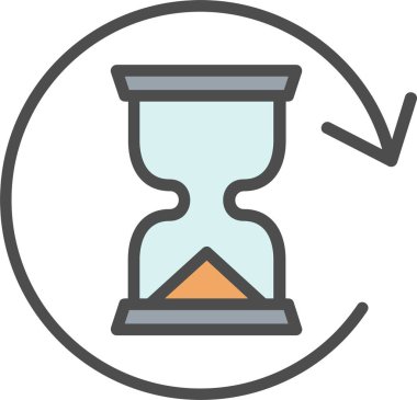 Sand Clock Vector Icon Design