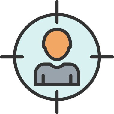 Hedef Seyirci Vektör Simgesi Tasarımı