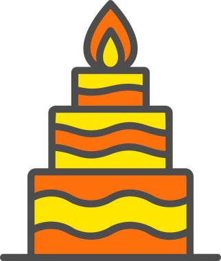 Birthday Cake Vector Icon Design