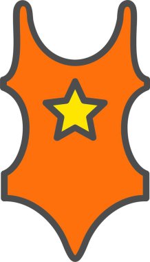Swim Suit Vector Icon Design