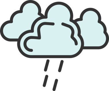 Yağmur Vektörü Simgesi Tasarımı