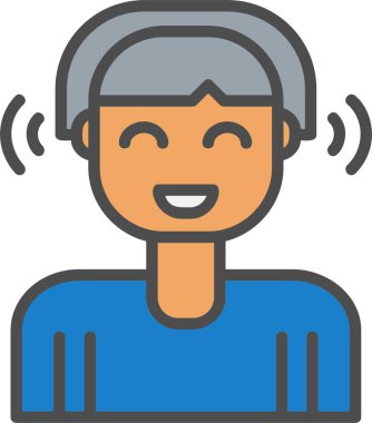 Dinleyen Vektör Simgesi Tasarımı