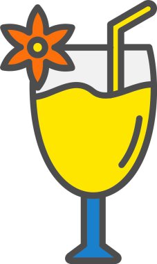 Cocktail Vector Icon Design