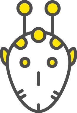 Uzaylı Vektör Simgesi Tasarımı