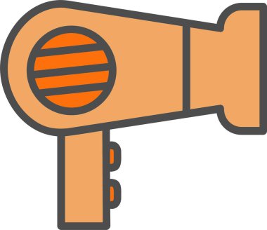 Hair Dryer Vector Icon Design