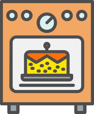 Pişirme Vektörü Simgesi Tasarımı