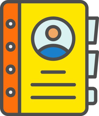 Contact Book Vector Icon Design