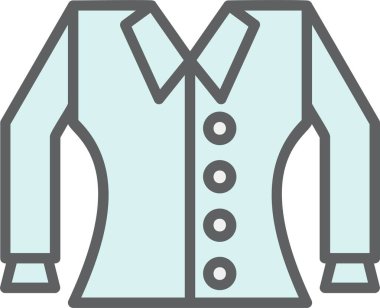 Bluz Kadın Kıyafet Vektör Simgesi Tasarımı