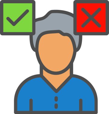 Decision Making Vector Icon Design