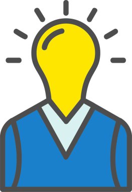 Vektör simgesi tasarım düşünüyorum