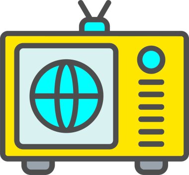 Television Vector Icon Design