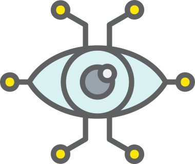 Cyber Eye Vector Icon Design