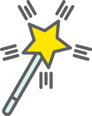 Magic Wand Vector Icon Design
