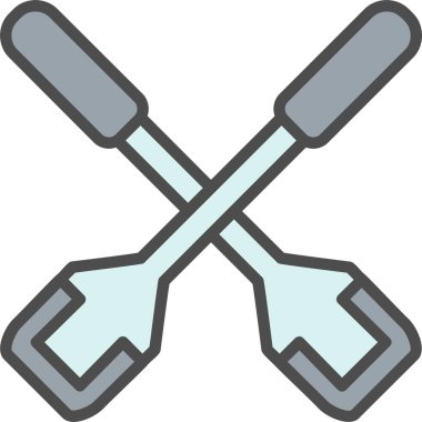 Kürek Vektörü Simgesi Tasarımı