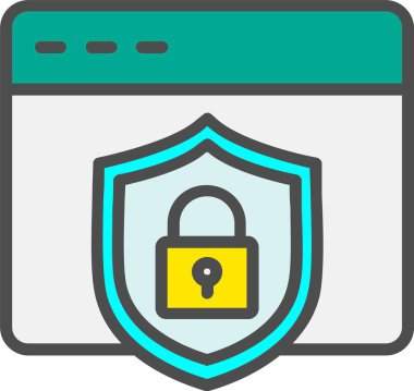 Web Security Vector Icon Design