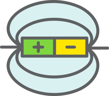 Manyetik Alan Vektör Simgesi Tasarımı