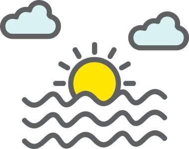Sunset Vector Icon Design