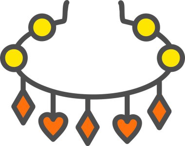 Kolye Vektör Simgesi Tasarımı