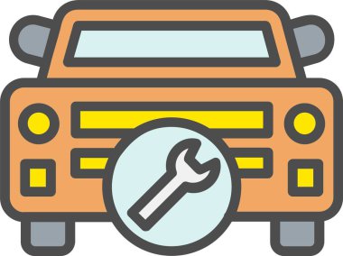 Car Repairng Vector Icon Design